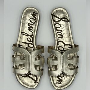 Sam Edelman Gold Bay Slide Sandal, size 8,